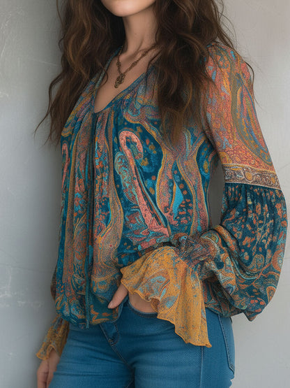 Jorali | Elegante Chiffon Blouse Dames 3