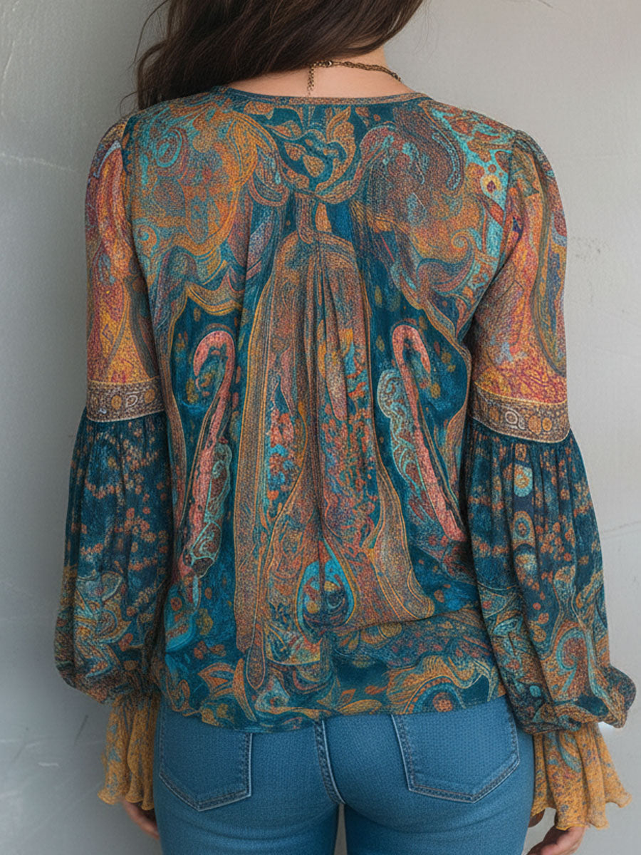 Jorali | Elegante Chiffon Blouse Dames 5