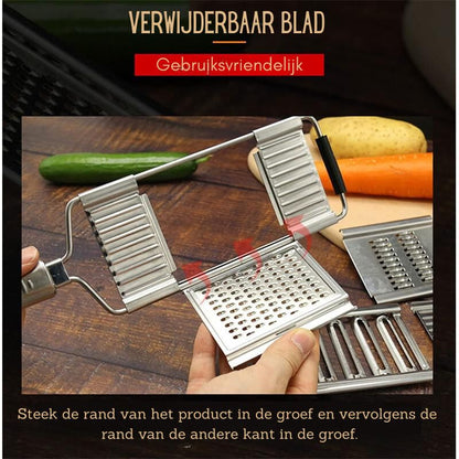 Groentesnijder met Ergonomische Greep en Multifunctionele Messen voor Efficiënt Keukenwerk