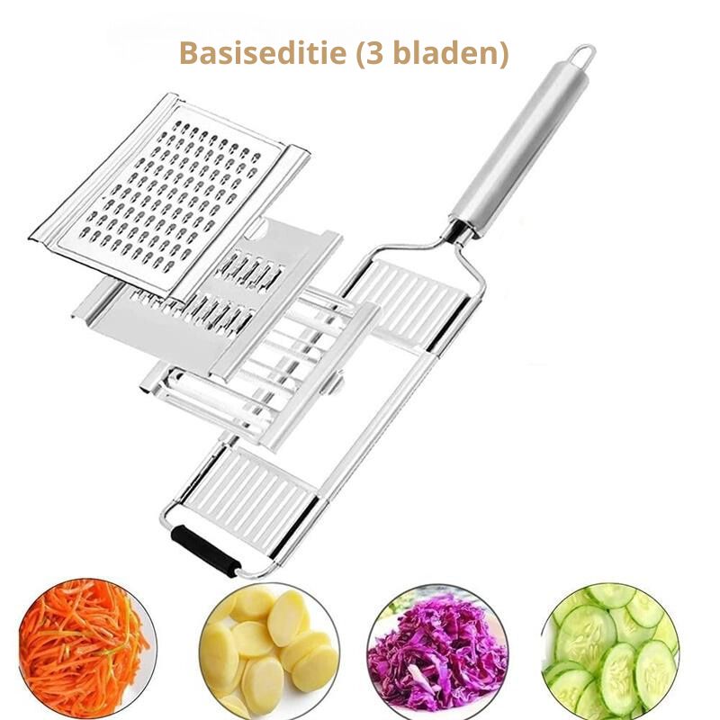 Groentesnijder met Ergonomische Greep en Multifunctionele Messen voor Efficiënt Keukenwerk