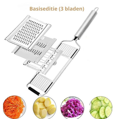 Groentesnijder met Ergonomische Greep en Multifunctionele Messen voor Efficiënt Keukenwerk
