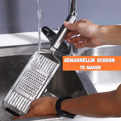 Groentesnijder met Ergonomische Greep en Multifunctionele Messen voor Efficiënt Keukenwerk