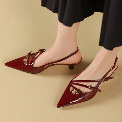 Romeinse Hoge Hak Sandalen Retro Stijl