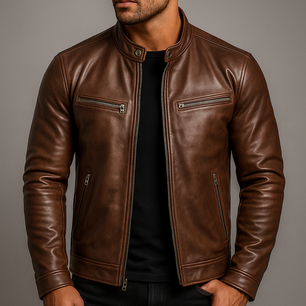 Leren Jack Heren Stoer en Tijdloos Model - StudioMarella