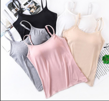 Vrouwelijk Tanktopje met Ingebouwd Bh Comfort