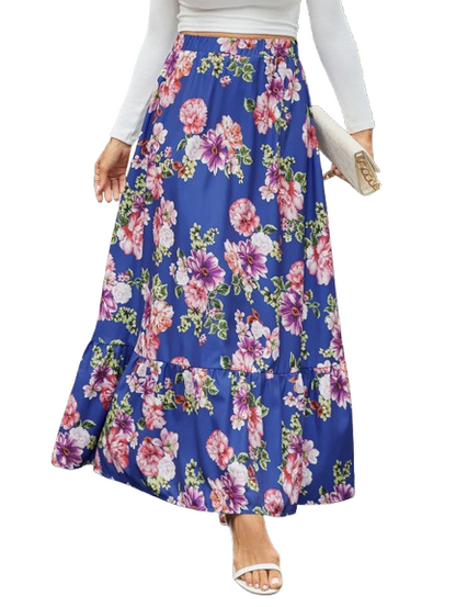 Lange Rok Zomerse Zijde Rok Vrouw