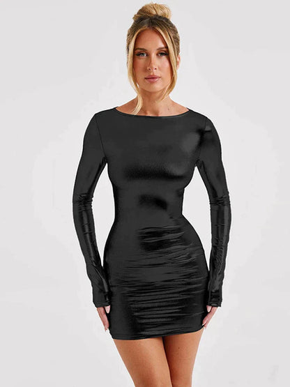 Metallic Glamour Minijurk Party Jurk voor Vrouw