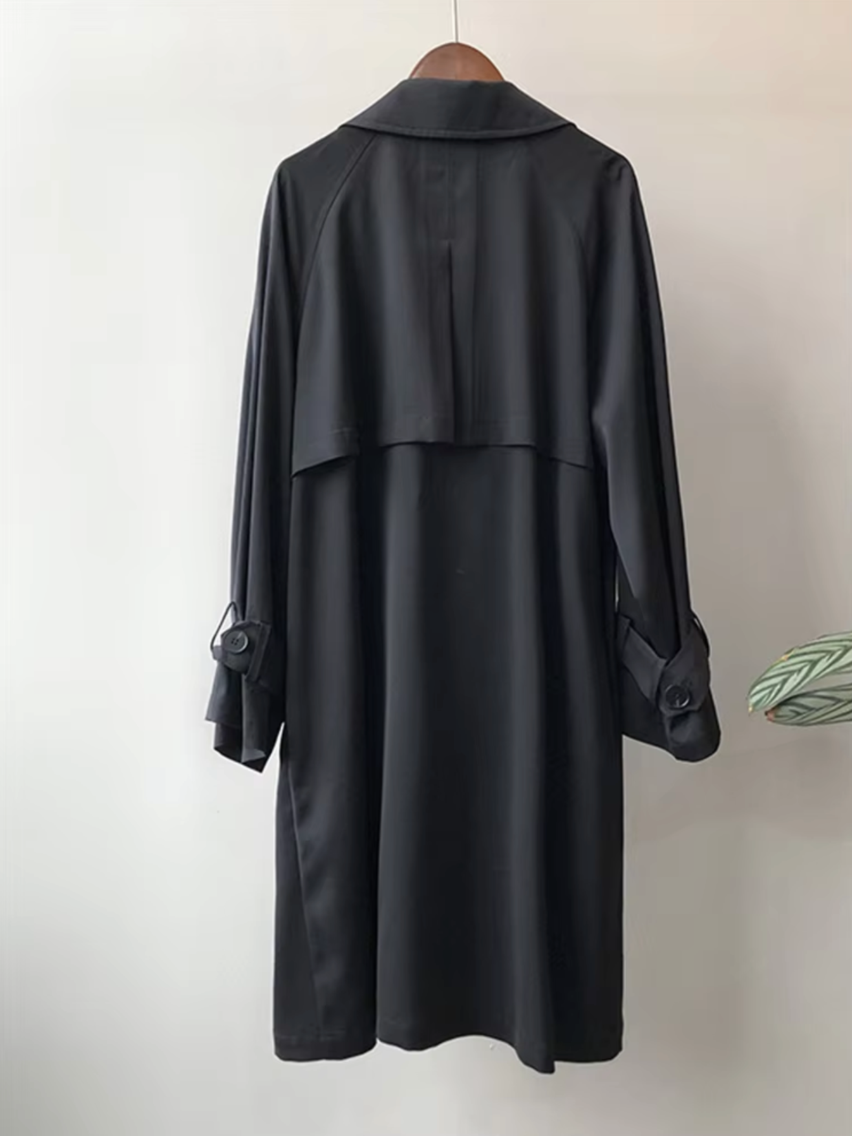 Lange Trenchcoat Waterdicht Klassiek Design