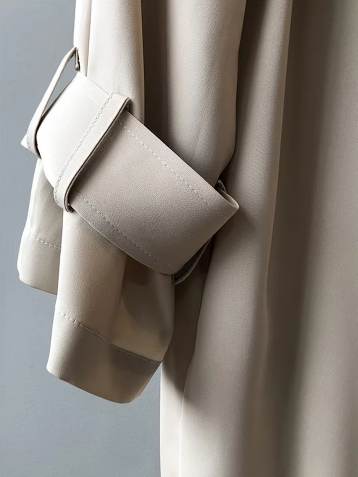Lange Trenchcoat Waterdicht Klassiek Design