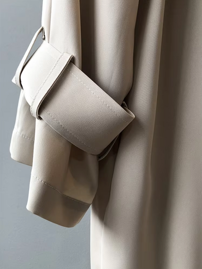 Lange Trenchcoat Waterdicht Klassiek Design