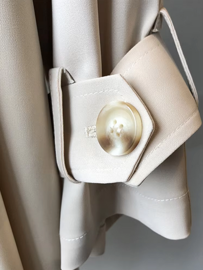 Lange Trenchcoat Waterdicht Klassiek Design