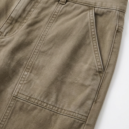 Utility Pantalon Hoge Taille Taps Toelopend met Geplooid Enkelboord Casual Werkbroek