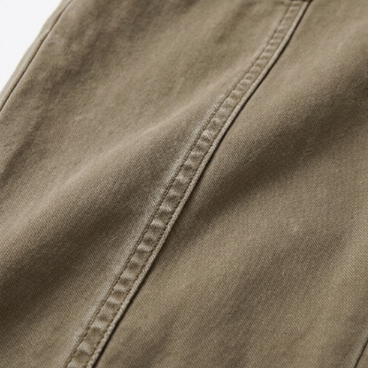 Utility Pantalon Hoge Taille Taps Toelopend met Geplooid Enkelboord Casual Werkbroek