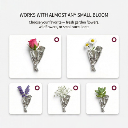 Draagbare Bloemenvaas Broche – Mini Vaasje voor Verse Bloemen