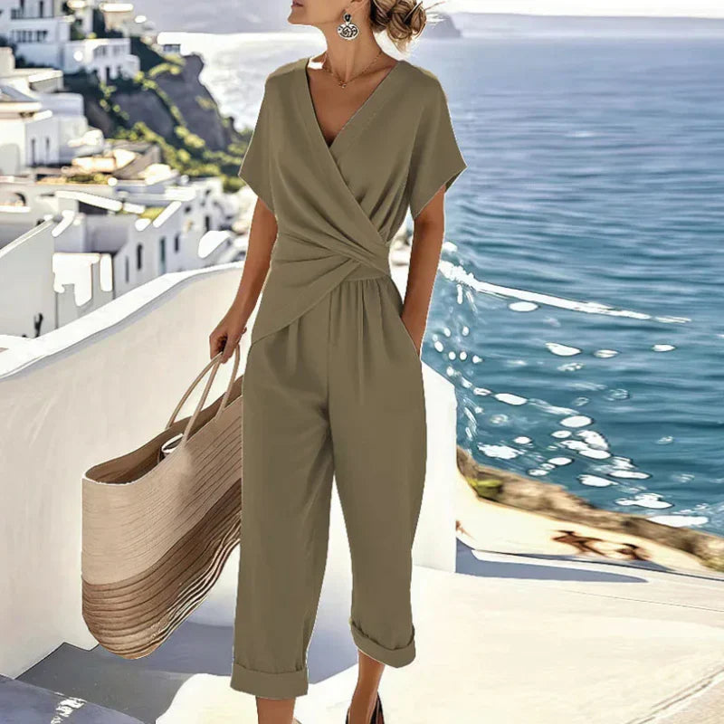 Jumpsuit Dames | Taille Accent & Elegante Overslag