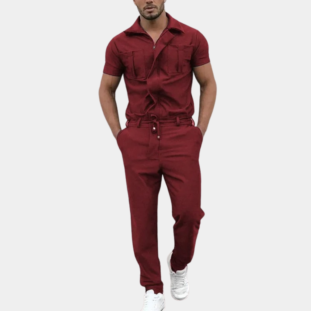 Jumpsuit Heren | Moderne Jumpsuit | Polokraag & strak comfort de hele dag