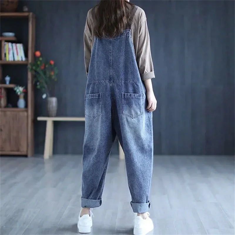 Vrouwen Jumpsuit Retro Denim Overall