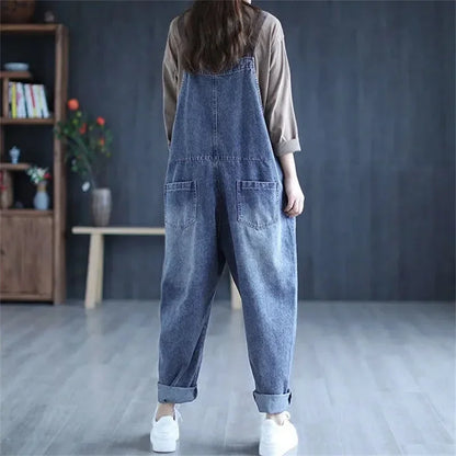 Vrouwen Jumpsuit Retro Denim Overall