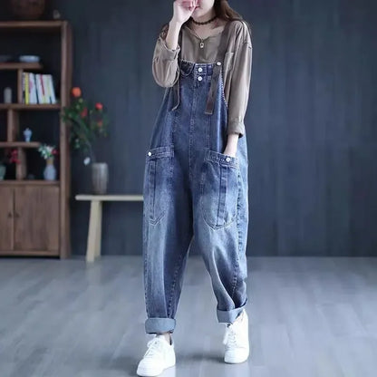 Vrouwen Jumpsuit Retro Denim Overall