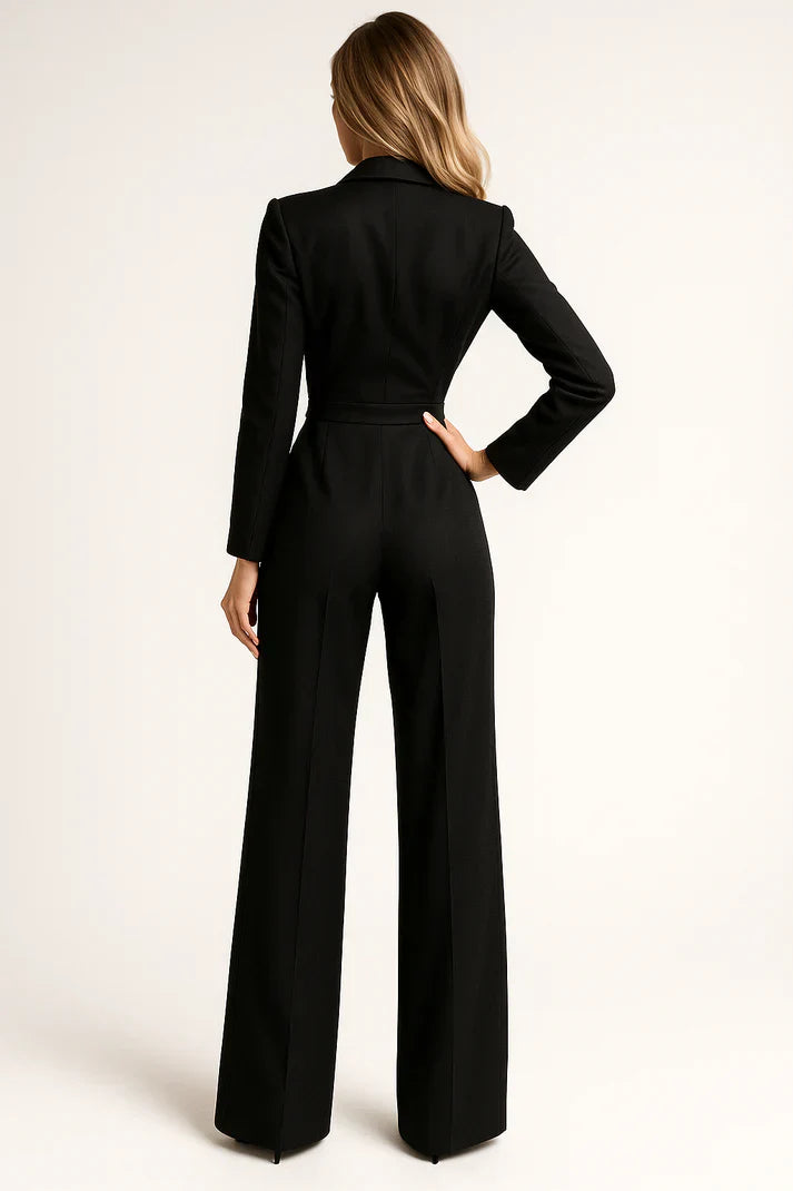 Jumpsuit met Blazer Dames | Diepe V-Hals & Flatterend Silhouet