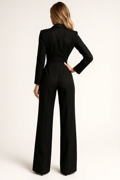 Jumpsuit met Blazer Dames | Diepe V-Hals & Flatterend Silhouet