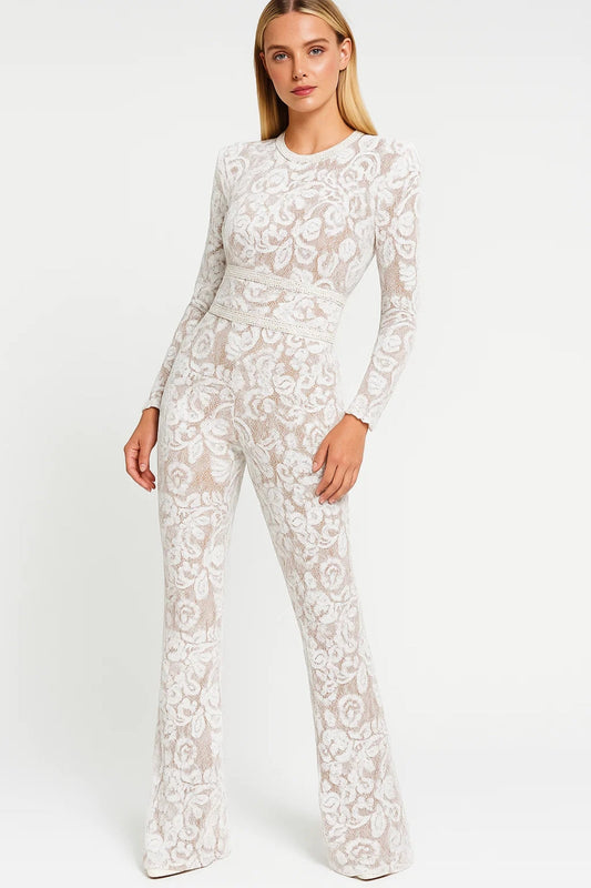 Elegante Jumpsuit met Flarepijpen Bloemenprint - StudioMarella