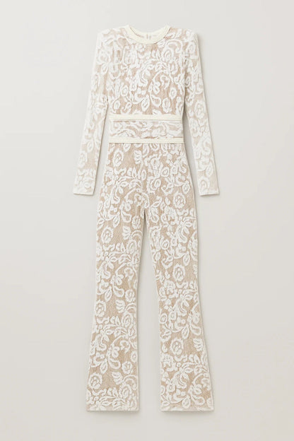Elegante Jumpsuit met Flarepijpen Bloemenprint