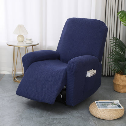 Recliner Hoes met Zijvak – Zachte Beschermhoes voor Relaxstoel Loungestoel Fauteuil Verstelbare Stoel 1-persoons Zwart Grijs Crème Beige