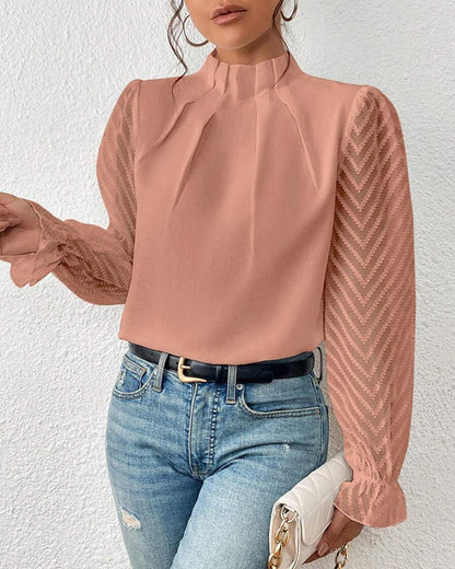 Vrouwelijke Blouse Boaz Stijl Elegante Kanten