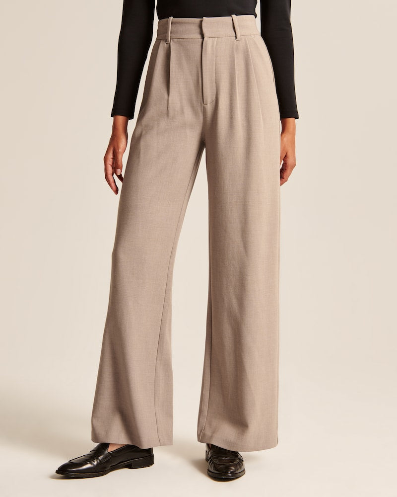Hoge Waist Broek Elastisch Wijd Comfortabel Zittend - StudioMarella
