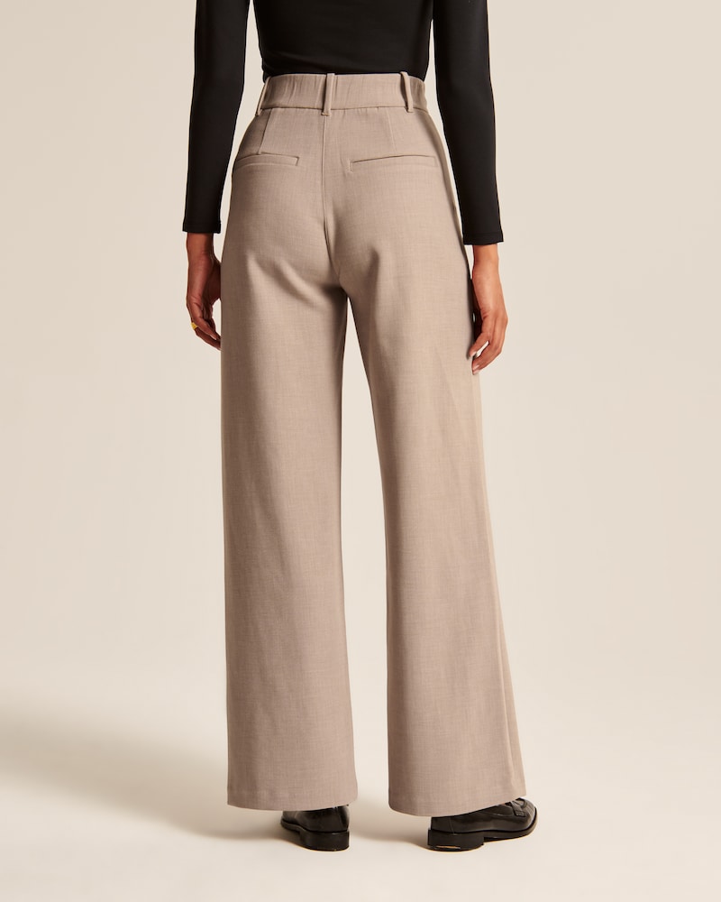 Hoge Waist Broek Elastisch Wijd Comfortabel Zittend