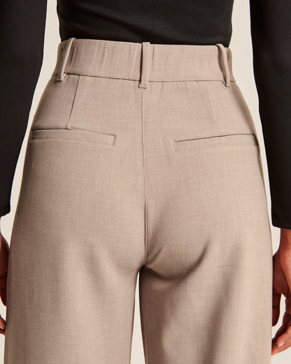 Hoge Waist Broek Elastisch Wijd Comfortabel Zittend