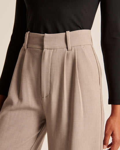Hoge Waist Broek Elastisch Wijd Comfortabel Zittend