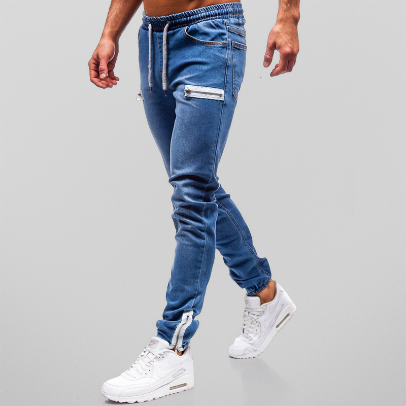 Donkere Denim Joggingbroek Zwart Comfortabel