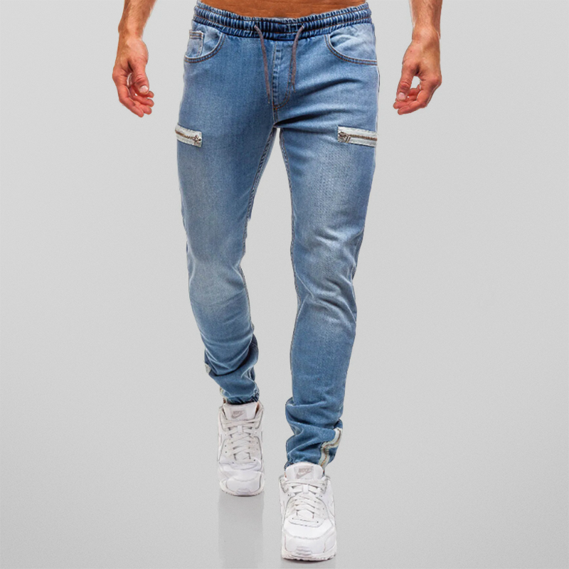 Donkere Denim Joggingbroek Zwart Comfortabel