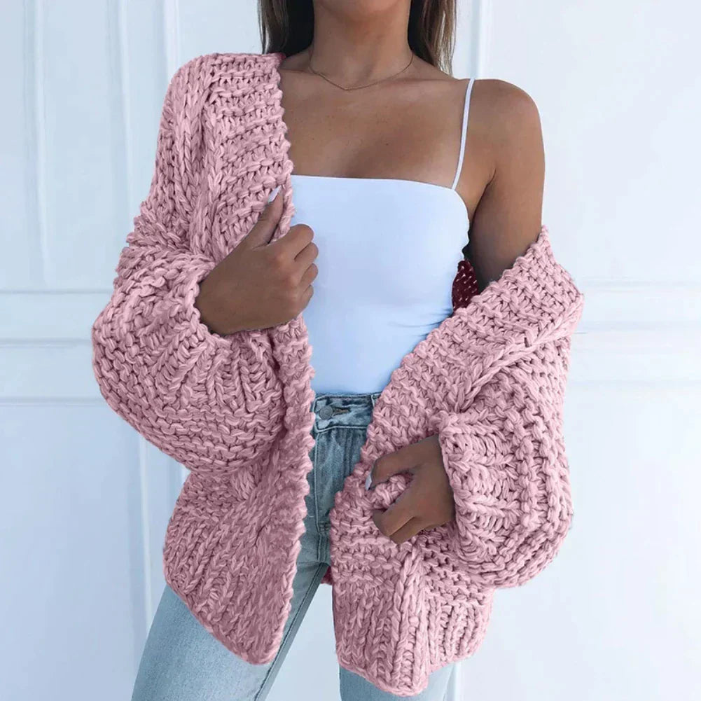 Gebreide Cardigan Warm en Comfortabel Grof Geweven - StudioMarella