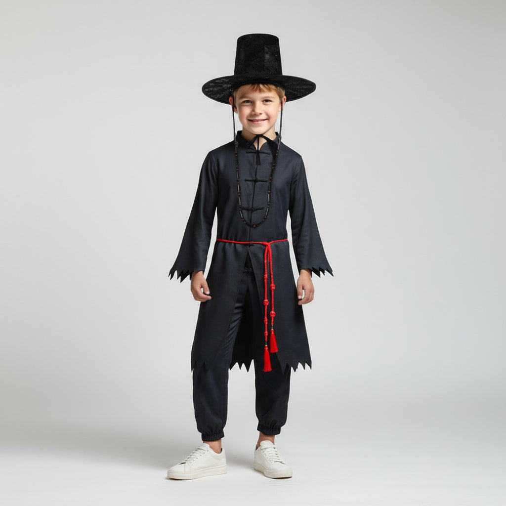 Driedelig Kinderkostuum Zwart voor Themafeesten en Cosplay