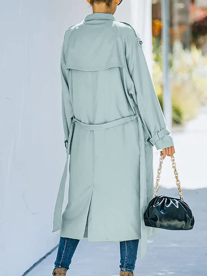 Dames Trenchcoat Waterdicht Lange Stijlvolle Jas