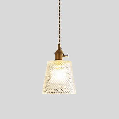 Hanglamp Glas Brons Verstelbare Kabel Woonkamer Eettafel Transparante Glazen Hanglamp Sfeerverlichting Vintage