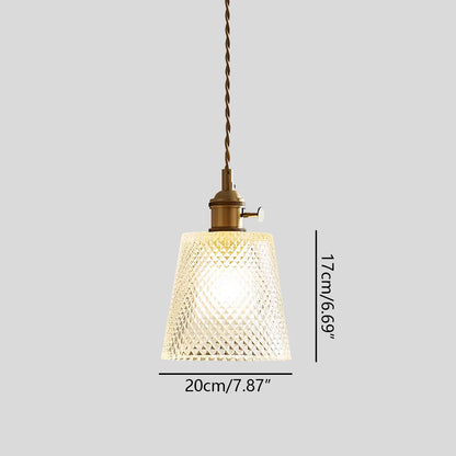 Hanglamp Glas Brons Verstelbare Kabel Woonkamer Eettafel Transparante Glazen Hanglamp Sfeerverlichting Vintage