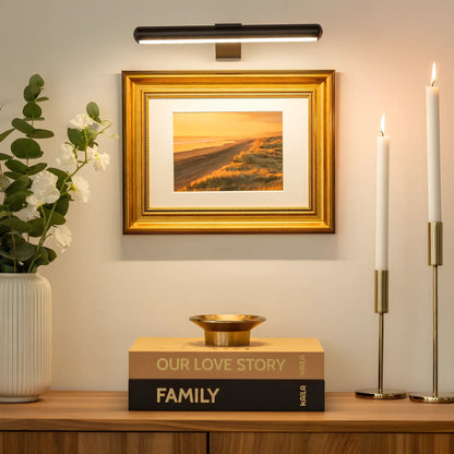 Draadloze LED Schilderijverlichting Zwart Wit Goud Dimbaar Verstelbaar USB Oplaadbaar