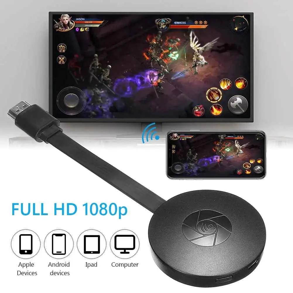 Screencast Adapter HDMI 1080p Wifi Miracast AirPlay DLNA TV Monitor Smartphone Spiegelen Android iOS Windows macOS Draadloos