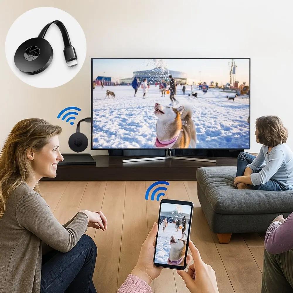 Screencast Adapter HDMI 1080p Wifi Miracast AirPlay DLNA TV Monitor Smartphone Spiegelen Android iOS Windows macOS Draadloos