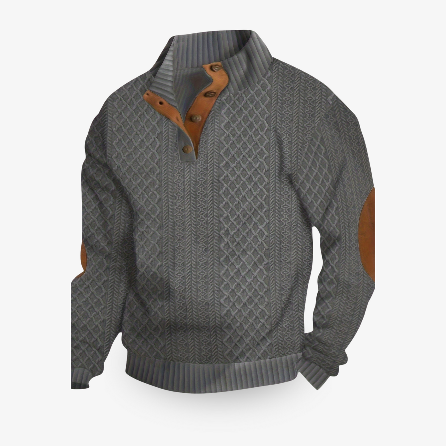 Kabeltrui Heren | Knoopsluiting Kraag & Verzorgde Look