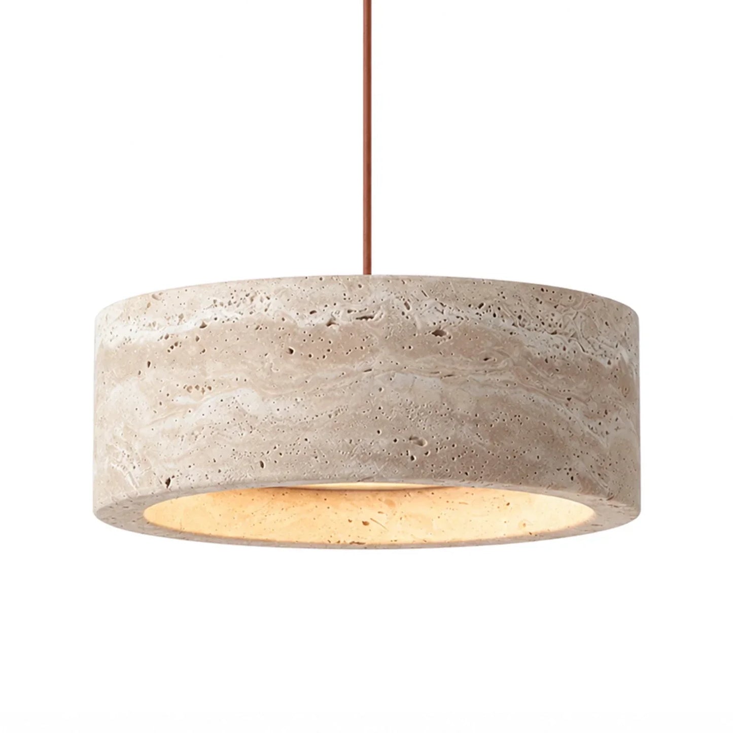 Travertijn Hanglamp Vintage Crème Natuursteen Wabi Sabi Stijl Eetkamer Slaapkamer