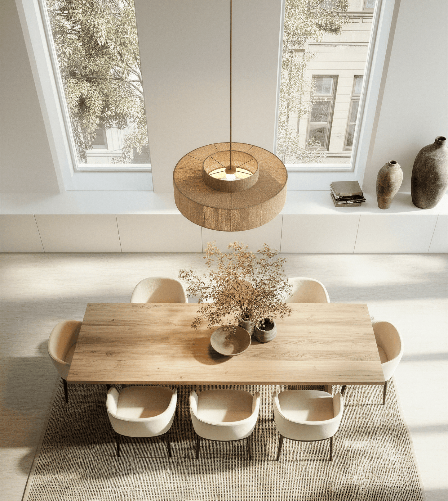 Hanglamp Gevlochten Katoen 50cm Boho Scandinavisch Design Verstelbaar
