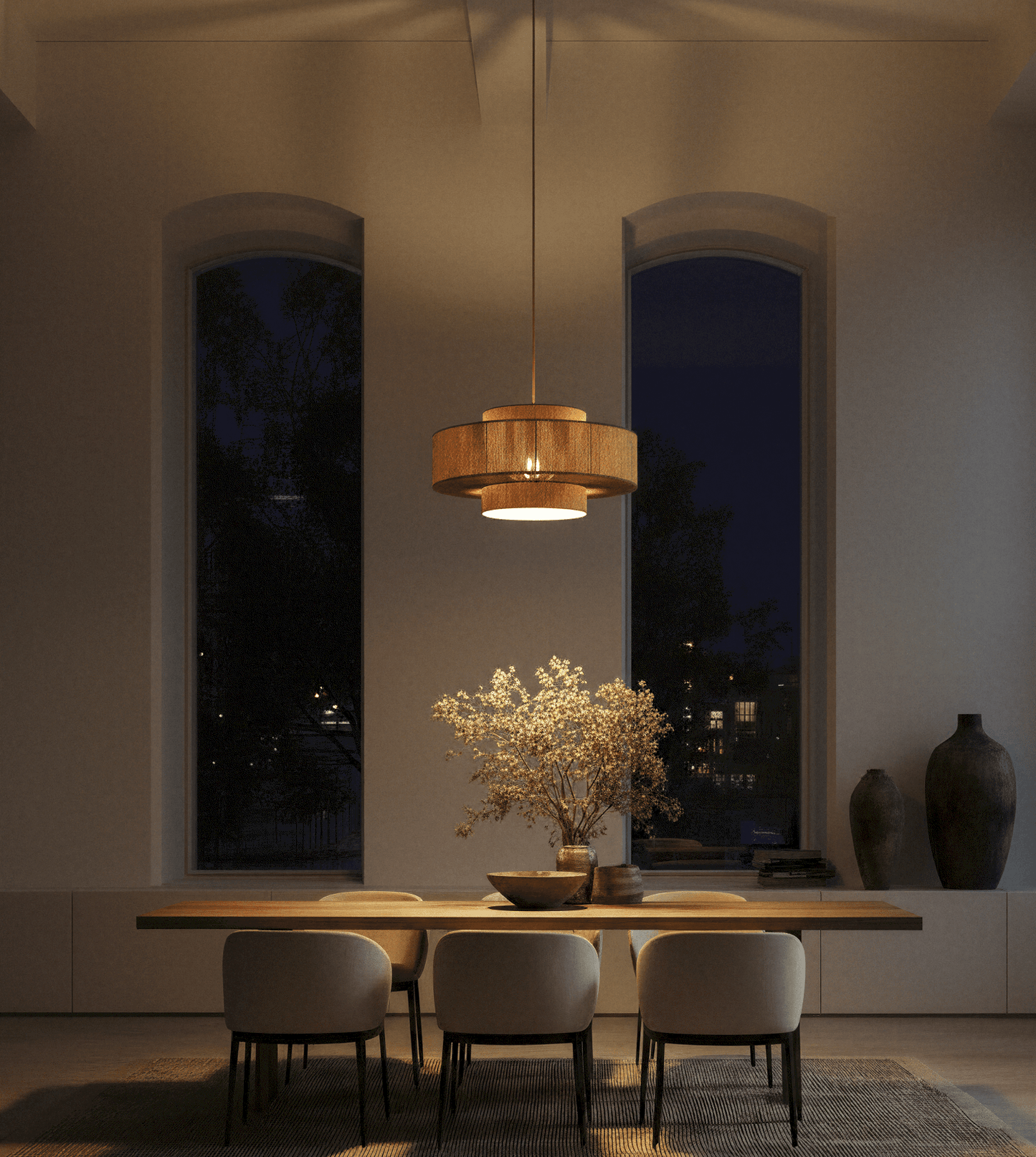 Hanglamp Gevlochten Katoen 50cm Boho Scandinavisch Design Verstelbaar