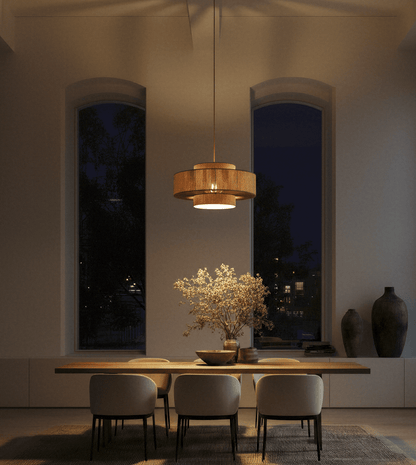 Hanglamp Gevlochten Katoen 50cm Boho Scandinavisch Design Verstelbaar