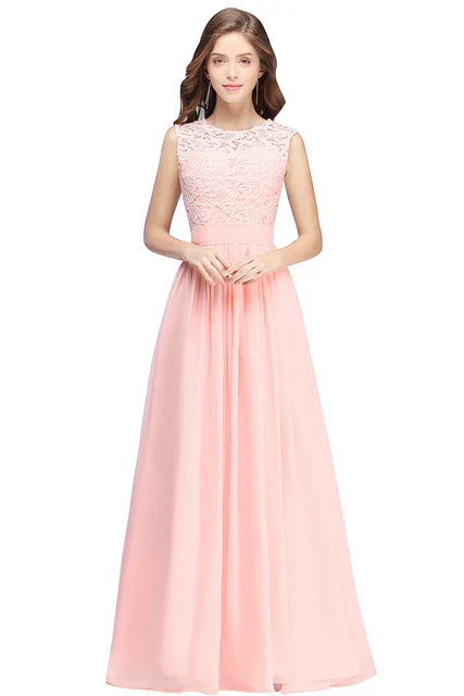 Elegante Avondjurk van Kanten Chiffon voor Vrouw