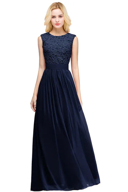 Elegante Avondjurk van Kanten Chiffon voor Vrouw